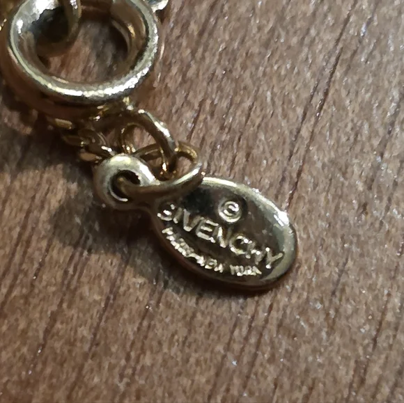 Vintage Givenchy Rhinestone G Necklace | 15.5 in - Picture 5 of 6